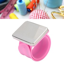 Alfiler de Muñeca, Imán Fuerte, Alfiletero de Costura Magnético, Pulsera de Silicona Rosa, Ahorra Tiempo para Manualidades a Mano