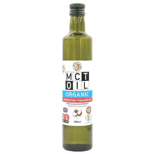 Organic MCT Oil, 16.9 fl oz (500 ml) (100% Coconut-Derived, Additive-Free) "Organic JAS, EU, USDA Certified" Organic MCT Oil 16.9 fl oz (500 ml) x 1 Bottle)
