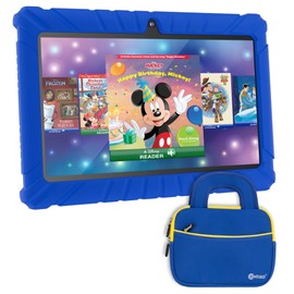 Contixo 7 inch Kids Tablet - V8 Tablet for Kids and Tablet Sleeve Bag Bundle, Toddler Tablet with Teacher Approved Learning Games, 32GB, Android 11, Camera, WiFi, Parental Control, Dark Blue