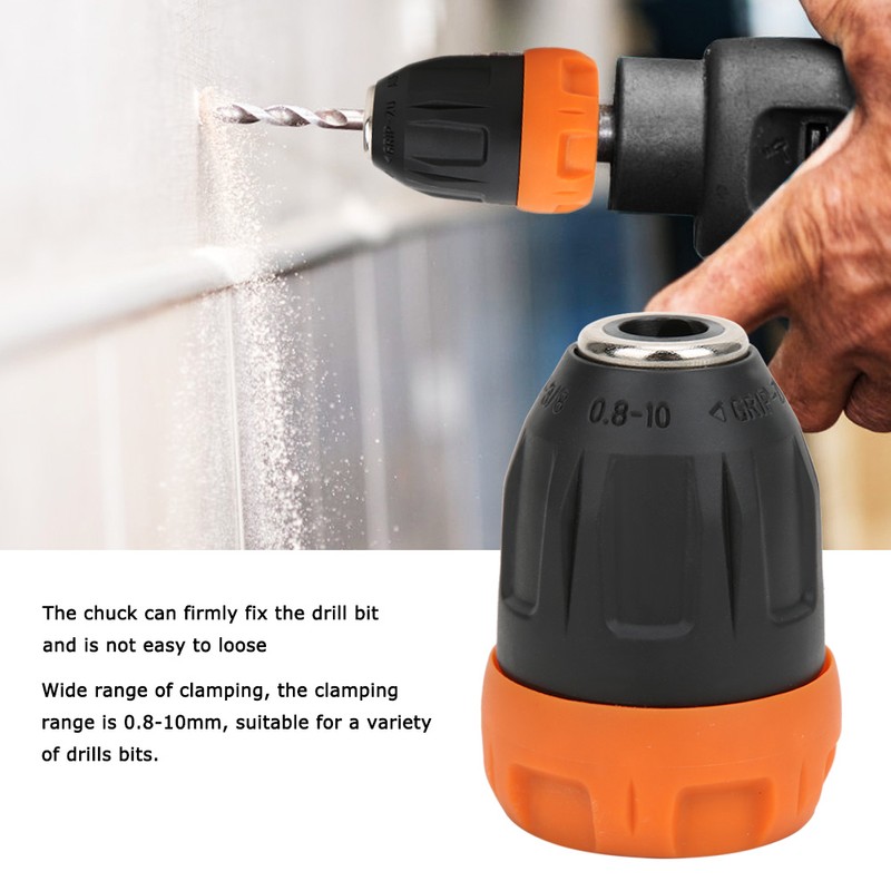 1/32in-3/8in Drill Chuck Keyless Self Tightening for Rechargeable Electric Drill