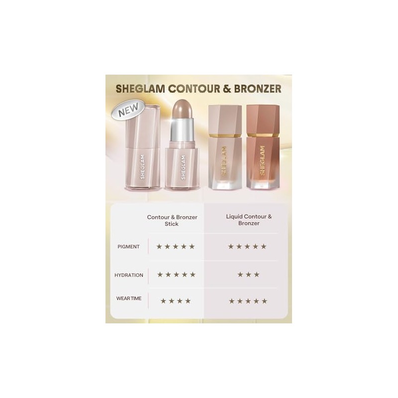 SHEGLAM Barra de Contorno y Bronceador Mantecoso Buff-Arcilla