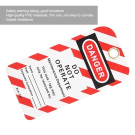 Sonew 10PCS Lockout, Do Not Operate, Danger Tagout Safe Warning Front and Back Label PVC Security Label for Equipment