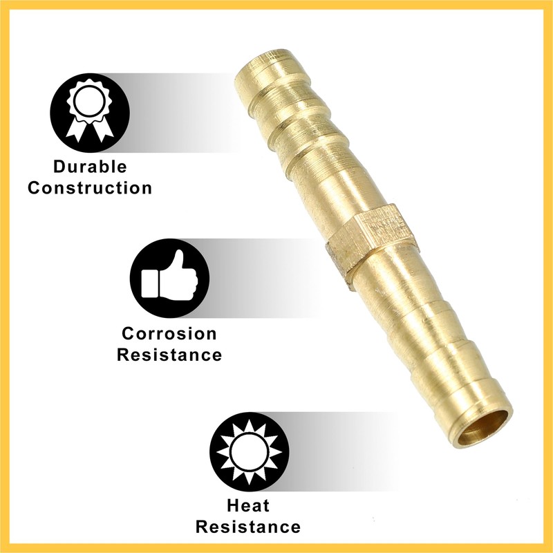 REPAIROCK 1 Set 6mm Copper Hose Barb Fitting Connector with