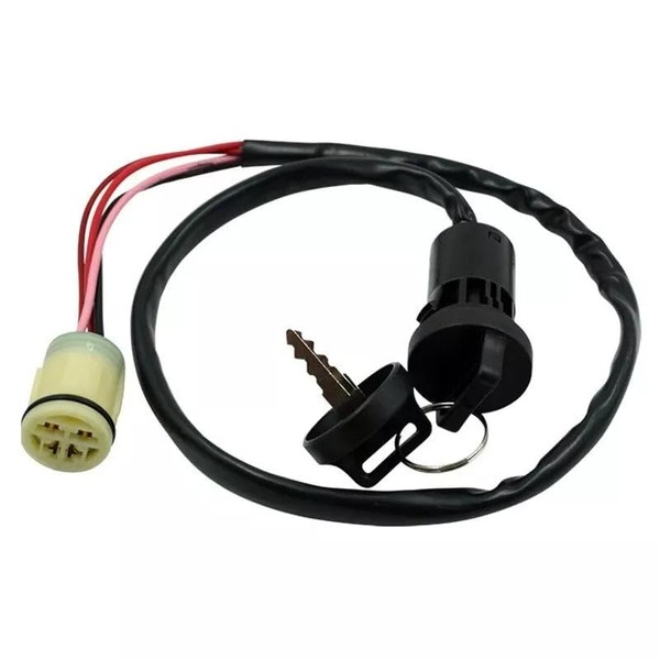 PA Products Ignition Switch, 2-Way, 2-Position, Black, Metal, Normally Open,