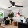 Asyko Ceiling Fans with Lights,46" Low Profile Ceiling Fan with