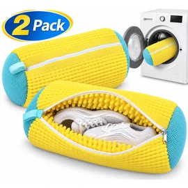 2 Pack Shoe Washing Bags for Washing Machine – Soft Fiber Laundry Wash Bags for Sneakers & Everyday Footwear