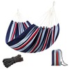 JoyView Brazilian Double Hammock with Hanging Ropes Extra Large 86.6x59”
