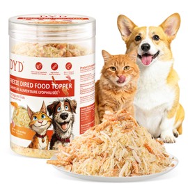 3.5 OZ Raw Antarctic Krill Freeze Dried Egg Yolk Chicken Cat & Dog Food Toppers High Protein Food Toppers Skin & Coat Support 100g