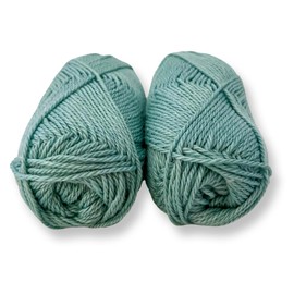 Revolution Fibers - Juego de 2 madejas de hilo DK de peso | 80% lana merino, 20% mezcla de hilo de seda | Peso DK #3, 3.4 oz/100 gramos, 240 yardas en total | Punto y tejido (verde Seabreeze)