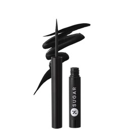 SUGAR Cosmetics Eye Warned You So! Double Matte Eyeliner, Long Lasting, Bold Pigment - 01 Black Swan (Black)