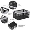 Xyskin 66 L Plastic Folding Storage Crate, Stacking Crate, Portable