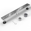 Shower Drain Stainless Steel for Bathroom: Brushed Nickel Linear Shower