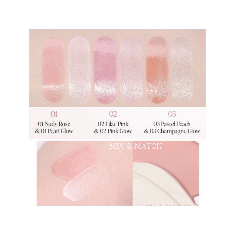 DEAR.A Blush & Beam Dual Stick 1.8g, Color:01 Nudy Rose