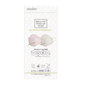 NISHIKIN Brilliant, Makeup Mask, 3D Dimensional, Luster Mask instead of Cheek, Ash, Set of 8, 2 Colors x 4 Sheets 01