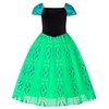 ReliParty Girls Princess Costume Dress up Green, with Accessories, 6-7/130