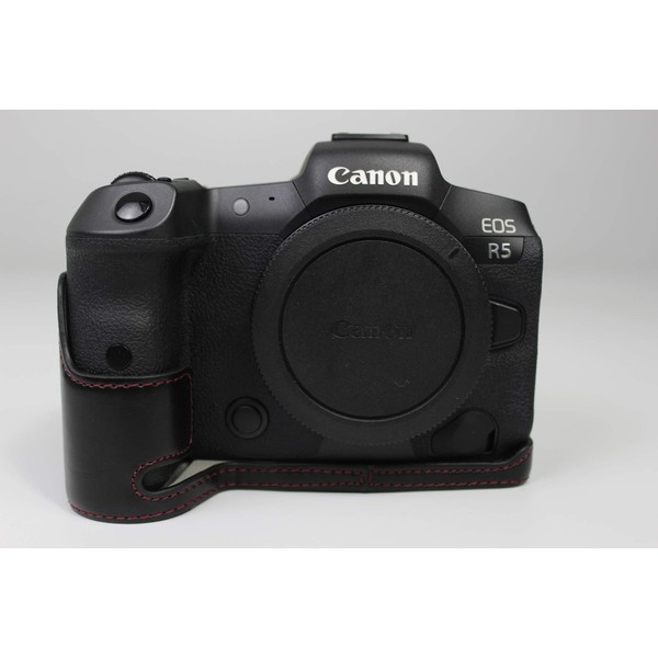R5 R6 Case, BolinUS Handmade PU Leather Half Camera Case