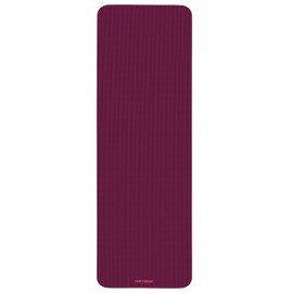 Retrospec Solana Yoga Mat 1/2" Thick w/Nylon Strap for Men & Women - Non Slip Excercise Mat for Yoga, Pilates, Stretching, Floor & Fitness Workouts, Boysenberry