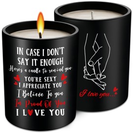 Anniversary Wedding, Christmas, Valentines Day, Mothers Day, Birthday, Couples Gifts for Girlfriend, Boyfriend, Wife, Husband, Romantic Gifts for Him, Her, Vanilla Lavender Scented Candle 10oz (1)