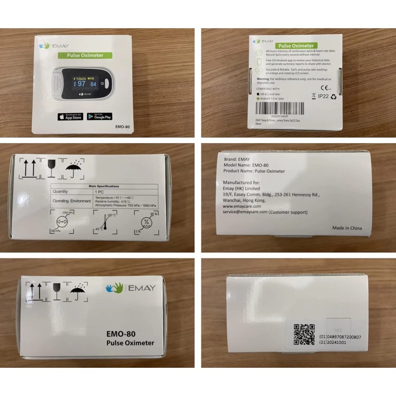 EMAY EMO-80 Sleep Oxygen Monitor with Built-in Recording Capability (USED)