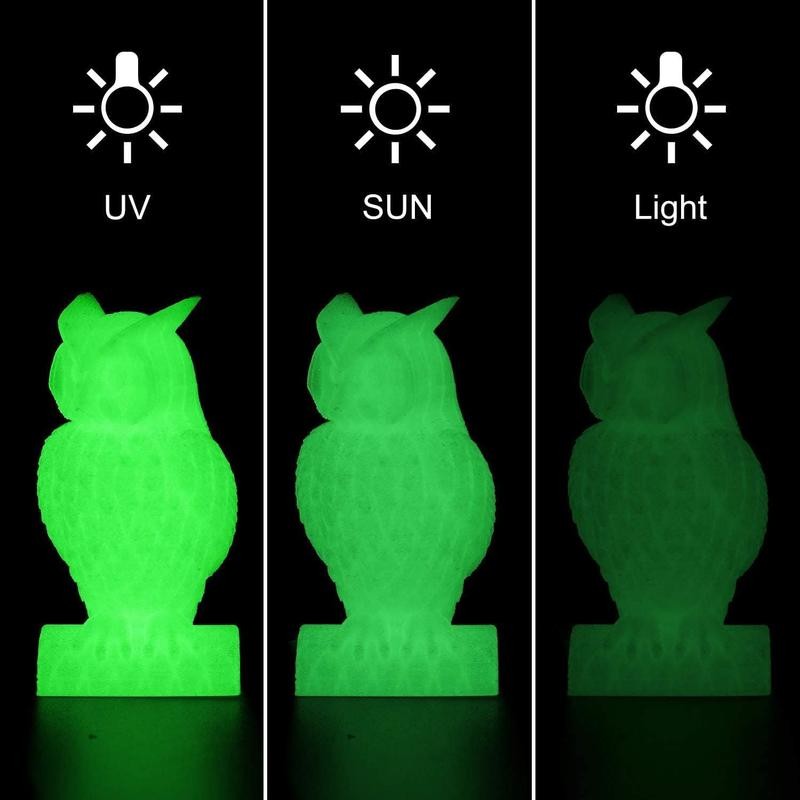 Glow PLA 3D Printer Filament 1.75mm ±0.03mm 2.2lbs - Glow