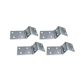 QCAA Heavy Duty Durable Steel Chest Hinge for Box, Door & Cabinet, 1-1/2" x 1.8 mm, Zinc Plated, 4 Pack, Made in Taiwan