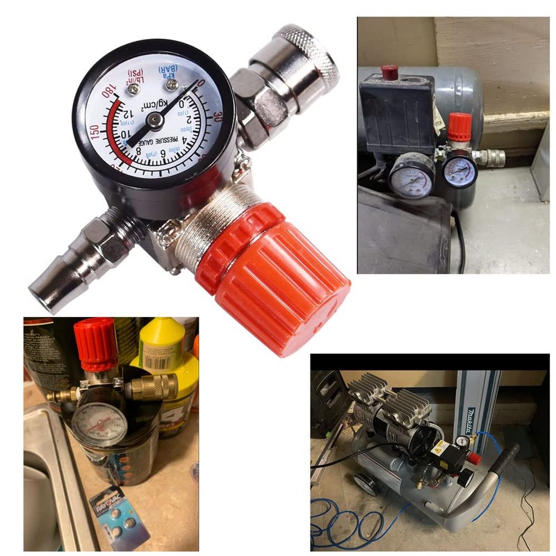 FBANG Air Compressor Pressure Regulator with Dial Indicator, 0-175 PSI