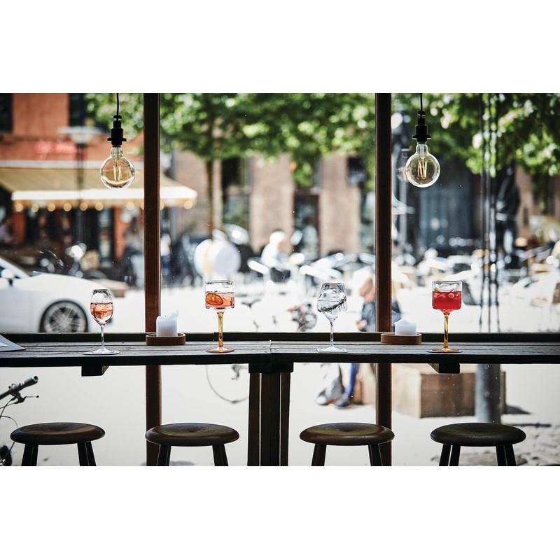 Lind DNA Curve 13cm Leather Metallic Glass Coaster