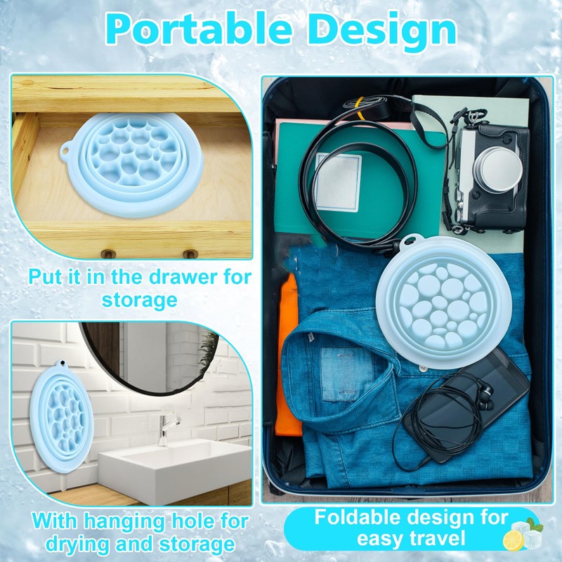 BOMODOTA Silicone Face Bowl for Ice with Built-In Icetray, Portable