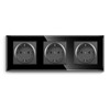 CNBINGO Schuko Socket with Claws - Triple Wall Socket with