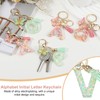 PATIKIL Alphabet Initial Letter Keychain, Resin Cute Keychains with Tassel