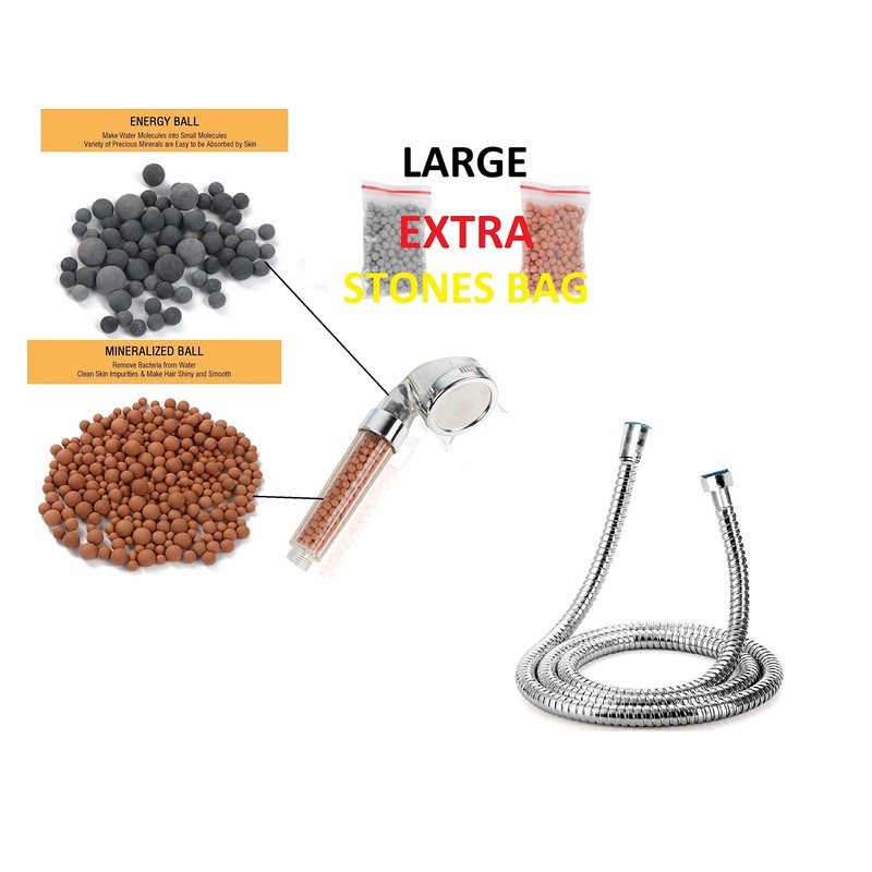 7 Colour Changing Led Shower Head Ionic Filtration Shower Hose