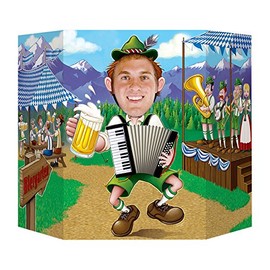 Beistle Oktoberfest Photo Prop 3-Feet 10-Inch by 25-Inch, Multicolor