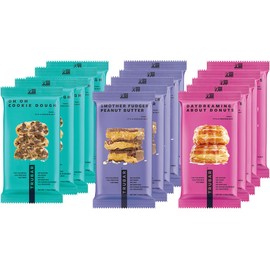 TRUBAR Vegan Protein Bars, 15 Count Variety Pack, Oh Oh Cookie Dough, Daydreaming About Donuts & Smother Fudger Peanut Butter, Gluten Free, Plant Based, Dairy Free, High Fiber, On-the-Go Healthy Snack Bars