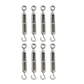 Turnbuckle wire tensioner Faspiroty M6 8 pack 304 stainless steel adjustable hook&eye set heavy duty