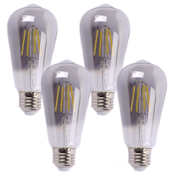 LED Light Bulb, E26 Base, Daylight White, 40W Equivalent, Edison Bulb, 300lm, 5000K, Chandelier Bulb, Edison Lamp, Retro Fashion, Decorative Bulb, Non-Dimmable, PSE Certified, Pack of 4