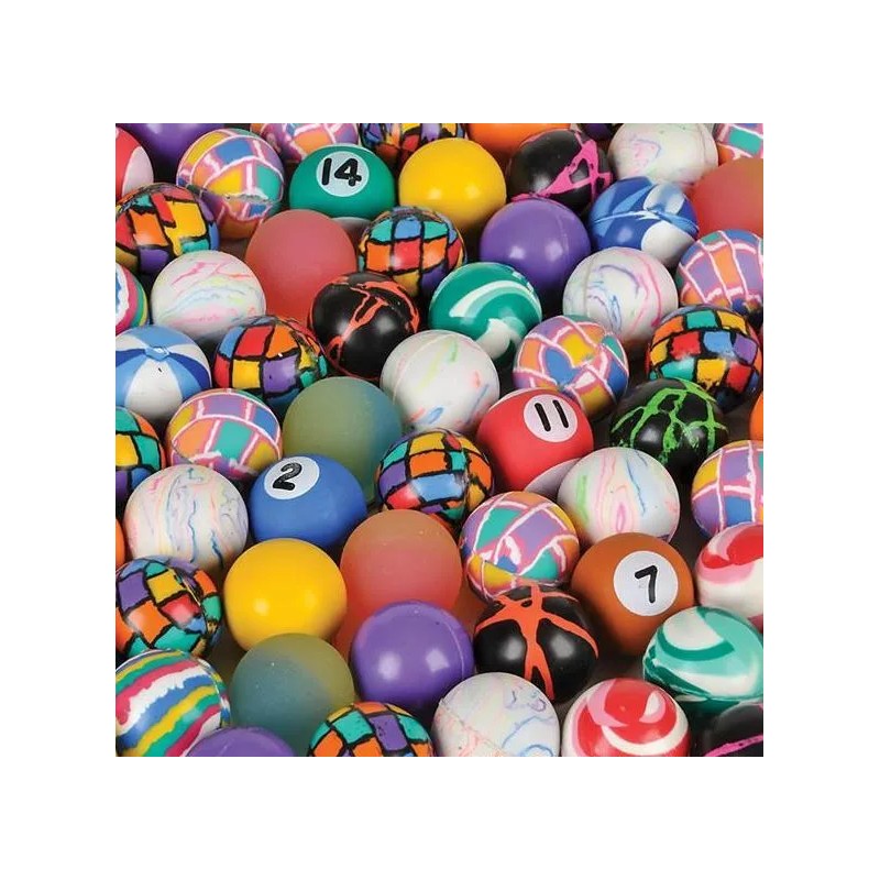 Bounce 144 ASSORTED 27MM SUPERBALLS, HIGH BOUNCE, BOUNCY BALLS, THE
