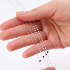 SAVITA 2 Sets 4/4 Violin Universal String Classic Violin Silver String (GDAE) Steel Core with Nickel-Plated Ball Head