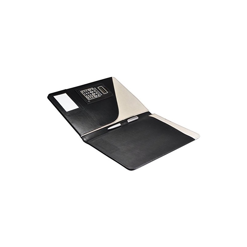 Monolith Leather Conference Folder with A4 Pad - Black