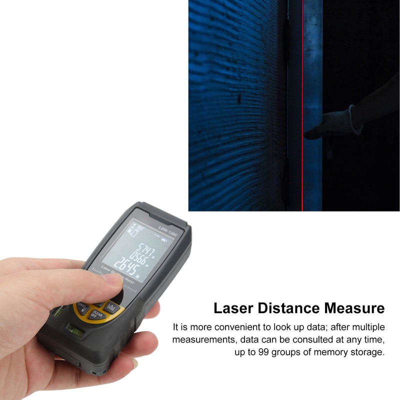 Laser Rangefinder LDM‑120C High Accuracy Antiglare Laser Infrared Electronic Ruler