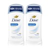 Dove Invisible Solid Antiperspirant Deodorant Stick 2 Count Original Clean,