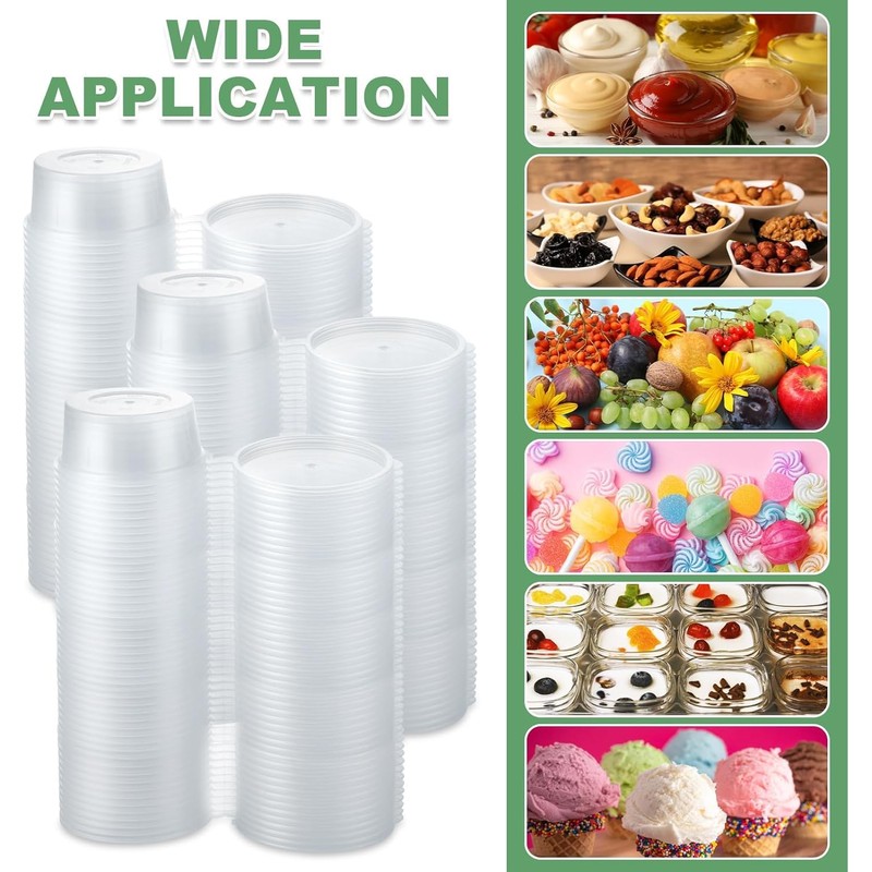 JCUQGDOO 60-Piece Small Plastic Container Set with Lids – 25ml