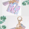 Meefisher Purple-Blue Resin Alphabet Initial Letter Bulk A-Z Keychain Tassel