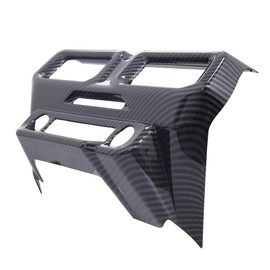 YINGTUU for Ford Mustang Accessories 2024 2025 Center Console Air Vent Outlet Panel Sticker Decal Cover - Carbon Fiber Grain