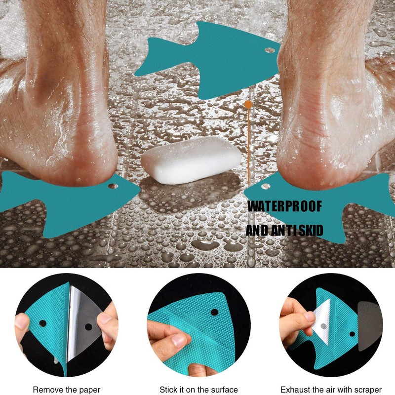 Secopad Bathtub Stickers Non-Slip, 24 PCS Safety Shower Treads Adhesive