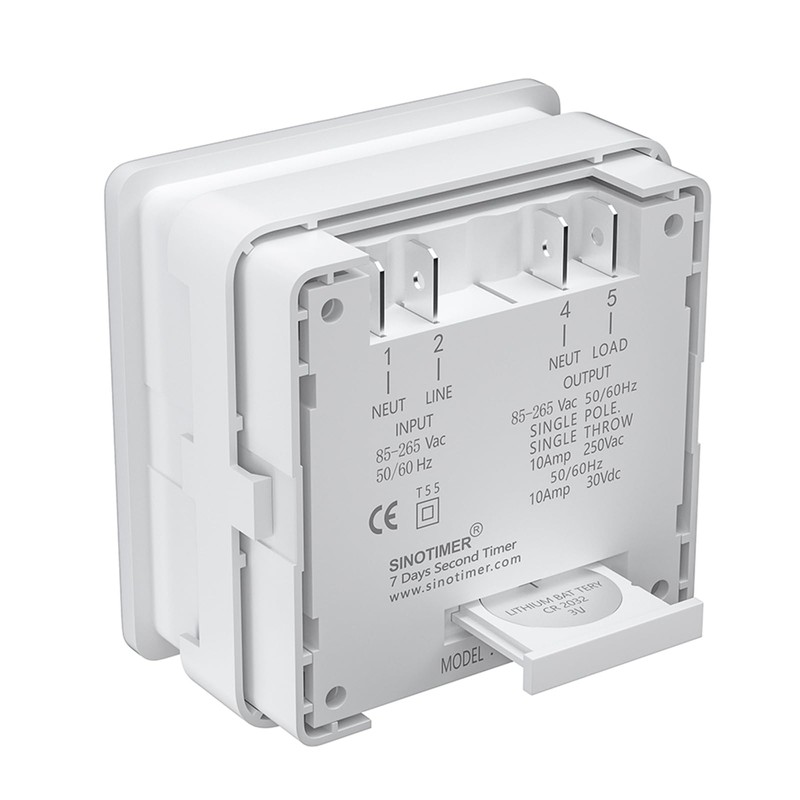 SINOTIMER 85-265Vac Super HD LCD Backlight 24-Hour Digital Timer 15