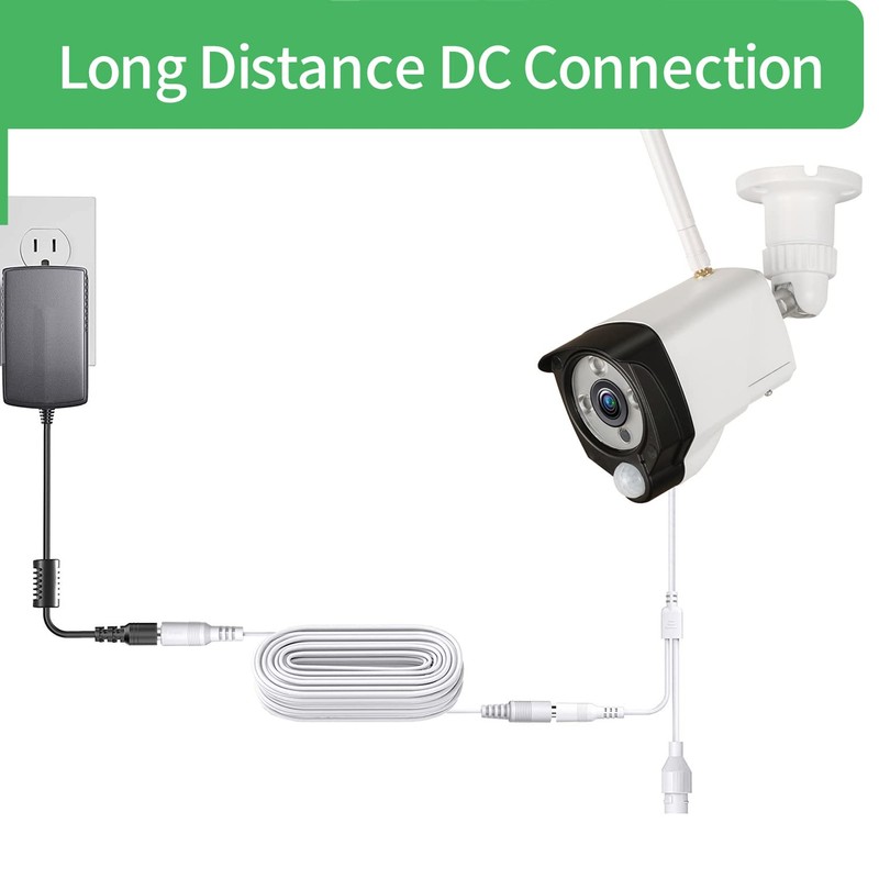 Security-01 33FT 10M DC Power Extension Cable for Security Camera