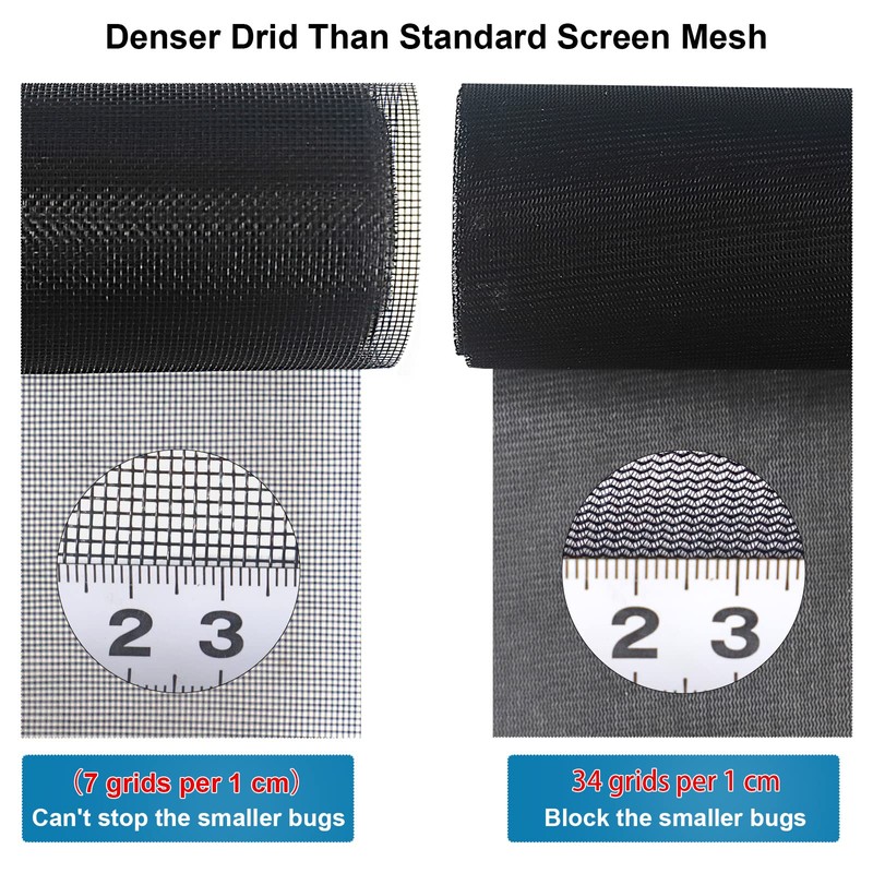 Solar Window Screen Mesh, Anti-UV Solar Screen Fabric Replacement 53"