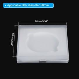 PATIKIL 58mm Lens Filter Case, 3pcs Camera Filter Case Portable Lens Filter Box Water Resistant Dustproof Plastic for Photography Filter Storage