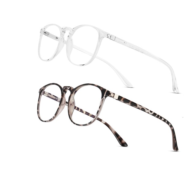 Anmcha Blue Light Blocking Glasses, Plastic Frame, Black (B/C (2