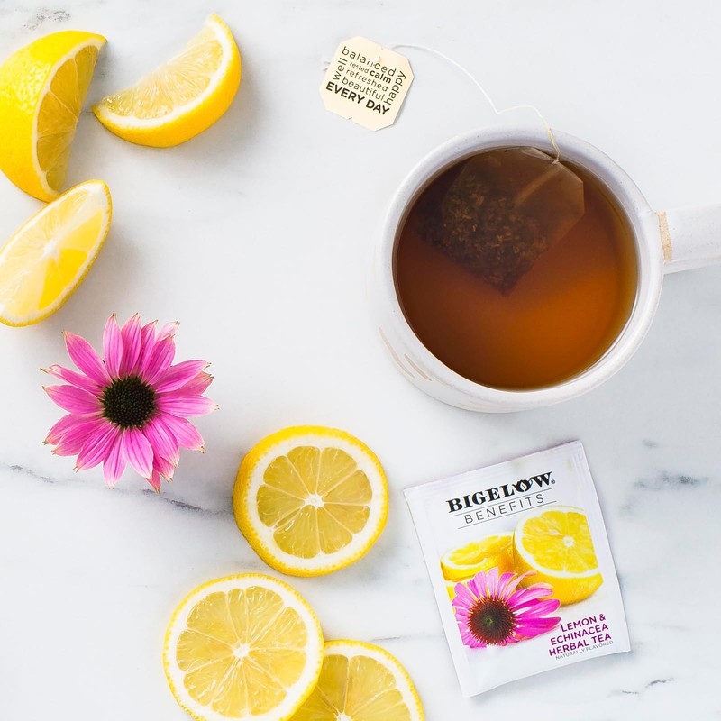 Bigelow Benefits Stay Well Lemon and Echinacea Herbal Tea, Caffeine
